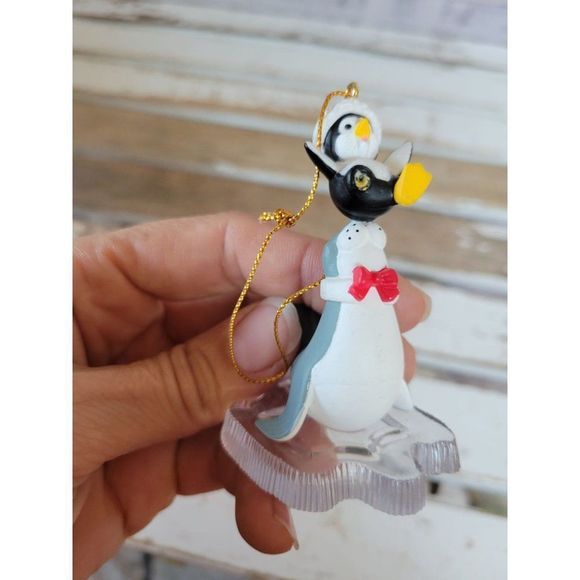 1991 national rennoc seal penguin ornament Xmas as is - Picture 6 of 7